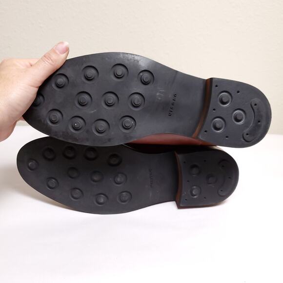 NISOLO Carmen Chelsea Cognac Leather Ankle Boots Ankle Booties Sz 11 - Picture 13 of 14